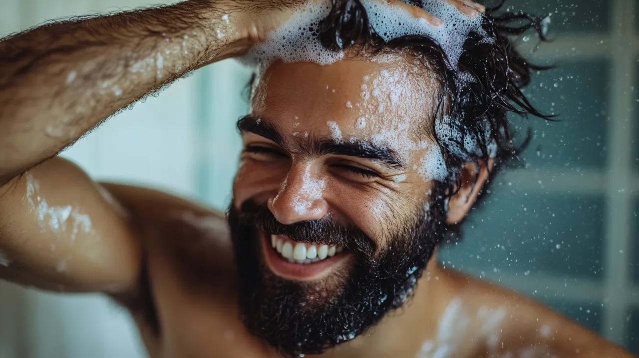 uomo-felice-di-lavare-i-capelli-con-shampoo-uomo
